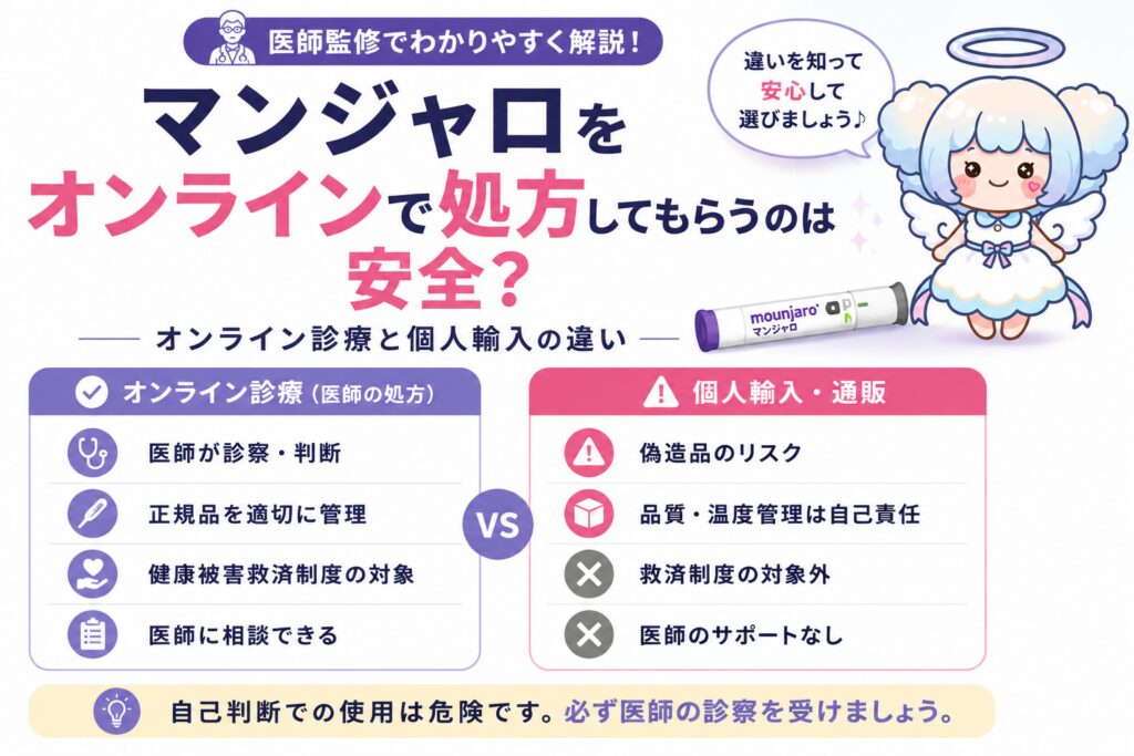 オンライン診療と個人輸入の違いを解説する記事のアイキャッチ